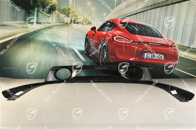 Rear bumper lower cover / diffuser, Turbo, Black matte