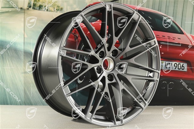 22" komplet felg Macan RS Spyder Design, 9J x 22 ET29 + 11J x 22 ET47, vesuvio grey