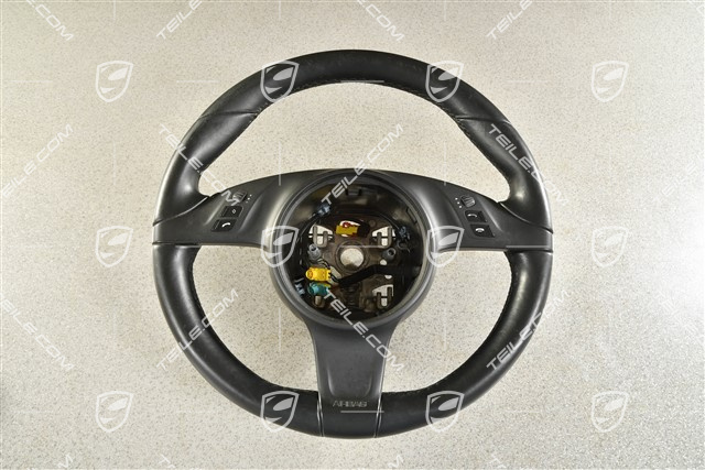 Kierownica multifunkcyjna skóra gładka czarna