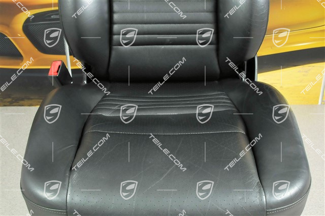 Sitz, manual einstellbar, Leder/Kunstleder, Schwarz, L