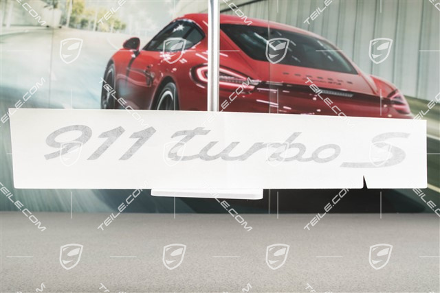 Napis boczny "911 Turbo S", folia samoprzylepna, czarny, 1 szt.!