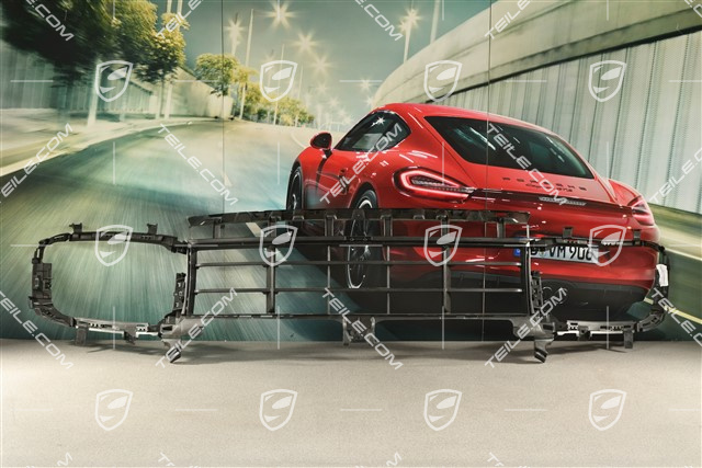 Turbo, Front bumper Grille centre / middle, without ACC sensor, black