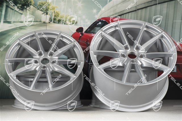 20+21" Felgensatz Carrera S, Felgen: vorne 8,5J x 20 ET53 + hinten 11,5J x 21 ET67, Brilliantchromlack