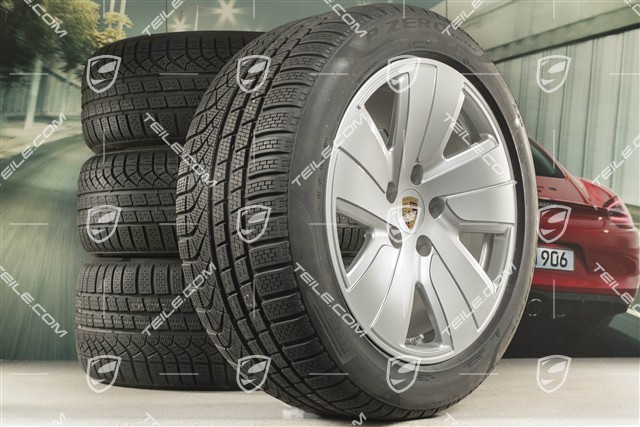 19" Taycan S winter wheel set, rims 8J x 19 ET50 + 10J x 19 ET47 + NEW Pirelli winter tyres 225/55 R19 + 275/45 R19