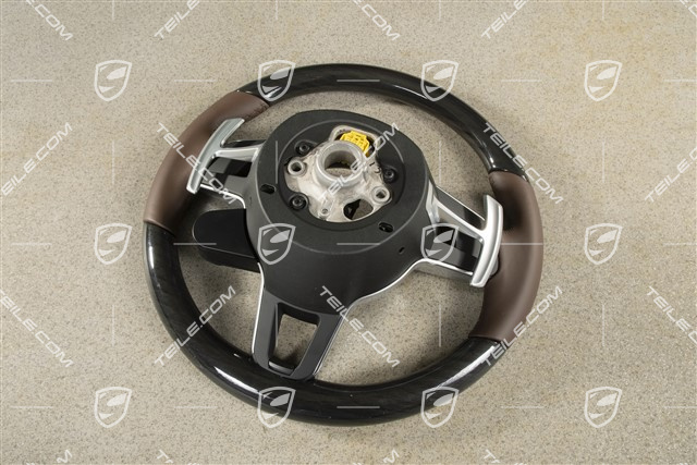 Multifunktionslenkrad, PDK, Heizung, Sport Chrono Plus, Kastanie Holz, Trüffelbraum