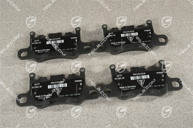 Brake pad set, Turbo/Turbo S, rear axle, set, L+R