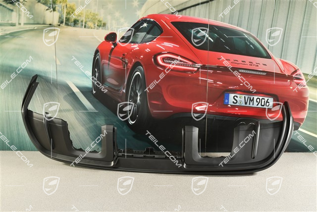 Rear bumper lower cover / diffuser, Black matte, GT4 RS