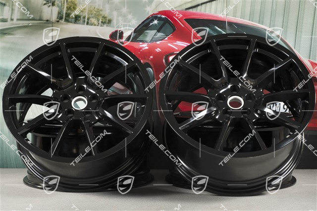 20" Felgensatz Macan SportDesign, 9J x 20 H2 ET26 + 10J x 20 H2 ET19, schwarz hochglanz