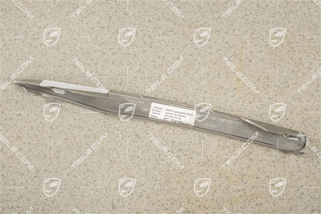 Front bumper Retaining frame lower cover, black satin, upper, L