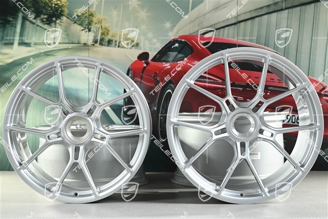 20"+21" GT3 Felgen Satz, 9,5J x 20 ET46 + 12J x 21 ET45, Brilliantsilber