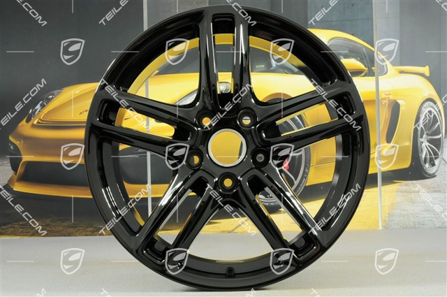 19" Felge Panamera TURBO, 9J x 19 ET60, schwarz hochglanz