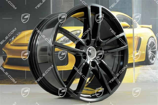 20" Cayenne Sport Felgensatz, 10,5J x 20 ET64 + 9J x 20 ET50, schwarz hochglanz