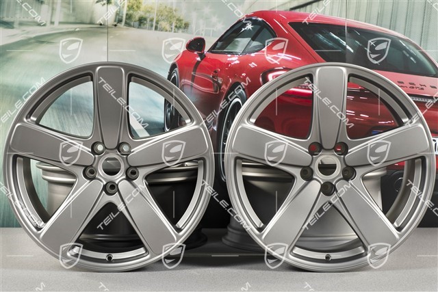 19" "Sport Classic" Felgensatz, Felgen 8,5J x 19 ET21 + 9J x 19 ET21 Platinum Seidenmatt