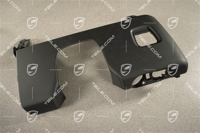 Dashboard trim lower part, Leatherette, Black, L