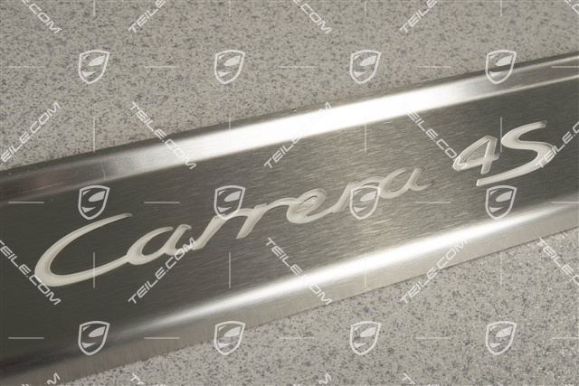 Blende, Einstiegleiste, 1 stuck, mit Beleuchtung, Edelstahl, Carrera 4S