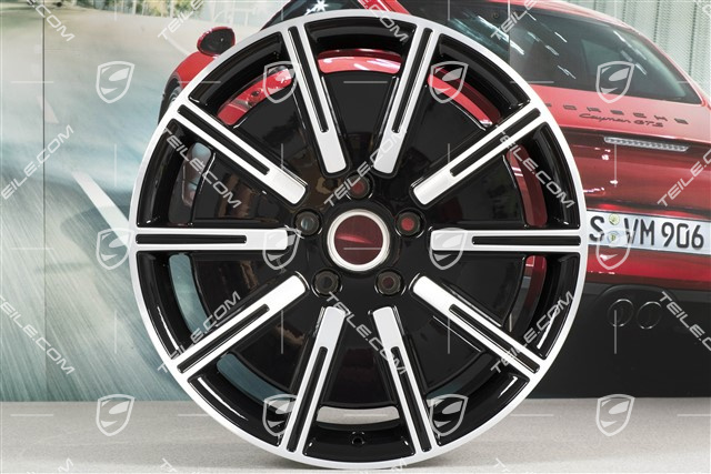 20-inch Sport Aero wheel rim set, 9J x 20 ET54 + 11J x 20 ET60, black high gloss + glossy Surface