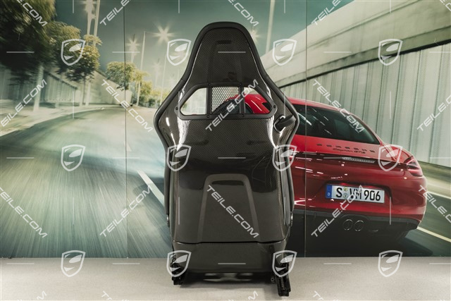 Sportschalensitz, Beifahrerseite, klappbar, Leder/Alcantara Schwarz, Naht in Silber, mit GT3 Schriftzug, R