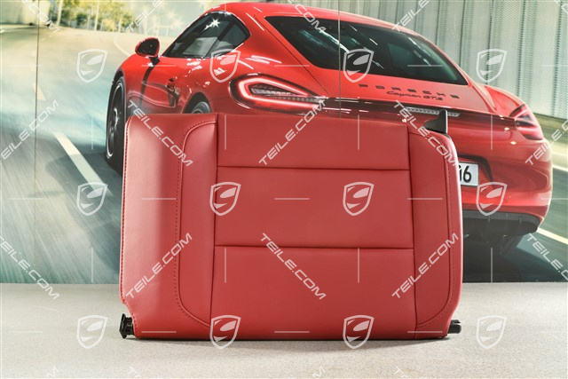 Cabrio, Notsitzrückenlehne, Leder, Carrerarot, L