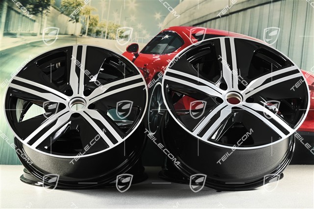 22" Macan Exclusive Design Felgensatz, 9J x 22 ET29 + 11J x 22 ET47, schwarz hochglanz