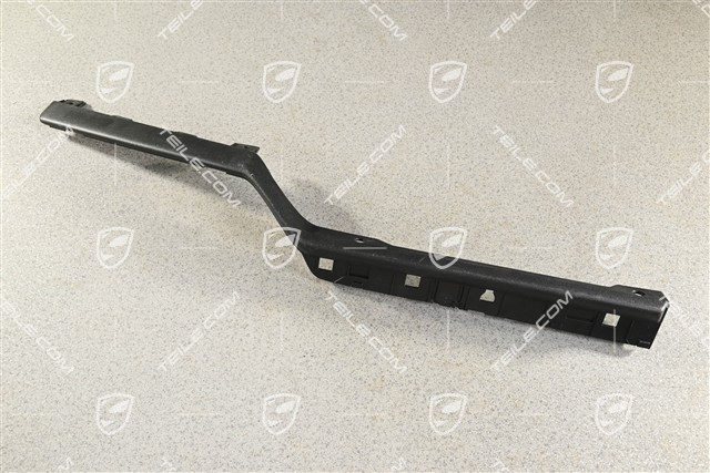 Rear bumper trim, version with tow bar, matt black, R, (no trim strip)