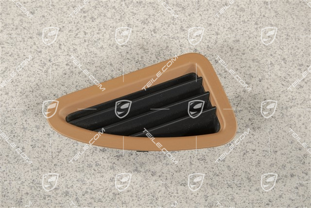 Dashboard side vent / grille / defroster trim, upper, Havanna, R