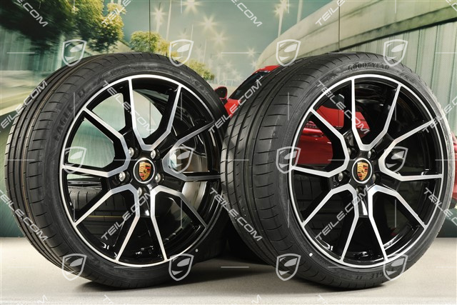 21" RS Spyder Design summer wheel set, rims 9,5J x 21 ET60 + 11,5J x 21 ET66 + NEW Goodyear summer tyres 265/35 R21 + 305/30 R21