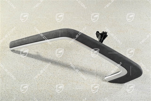 Zuziehgriff, Alcantara mit Zierleiste in Schwarz, R