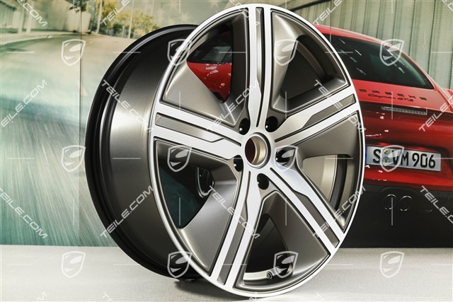 22-inch Macan Exclusive Design wheel rim set, 9J x 22 ET29 + 11J x 22 ET47, Turbonit
