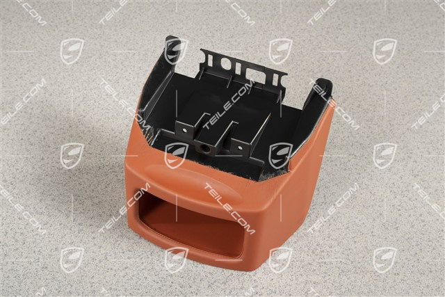 Extension for centre console, Leather, Terracotta