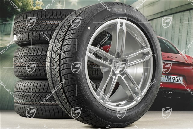 19-inch "Macan Sport" winter wheels set, rims 8,5J x 19 ET21 + 9J x 19 ET21 + Pirelli winter tyres 235/55 R19 + 255/50 R19, with TPMS