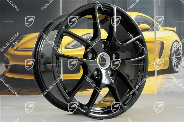 18-inch wheel rim Cayman III, 8J x 18 ET57, black high gloss