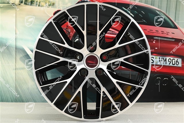 20" felga Macan S, 7,5J x 20 ET32, czarny wysoki połysk