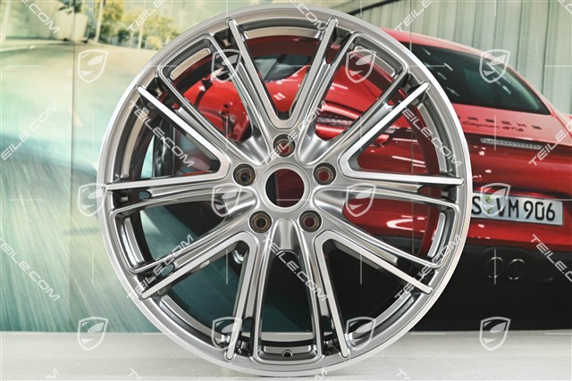 21-inch wheel rim Panamera Exclusiv, 9,5J x 21 ET71, in Platinum silver metallic