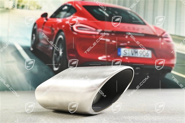 Końcówka rury wydechowej, Panamera Hybrid, srebrna, L