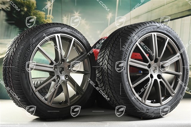 20" Panamera Turbo Winterräder Satz, Felgen 9,5J x 20 ET71 + 10,5J x 20 ET71 + Bridgestone Winterreifen 275/40 R20 + 315/35 R20, Turbonit