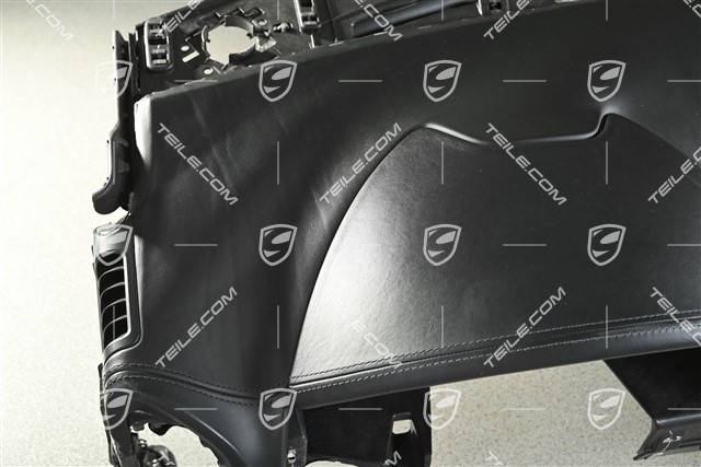 Dashboard trim, leather, black, damaged leather