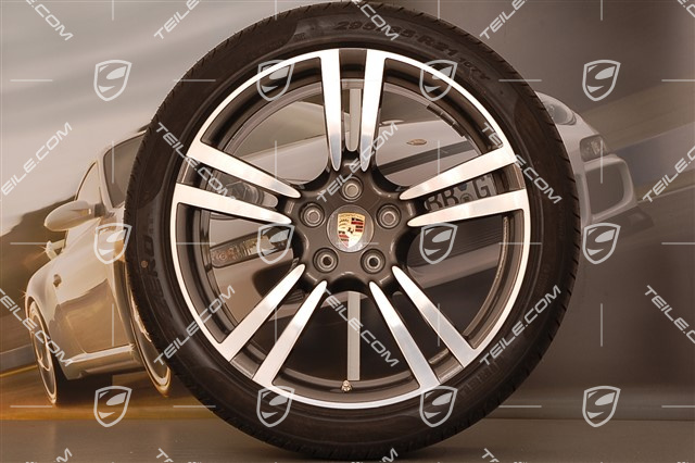 21" Turbo II Sommerräder Satz, Felgen 10J x 21 ET 50 + NEUE Sommerreifen 295/35 R 21 107Y XL, mit RDK