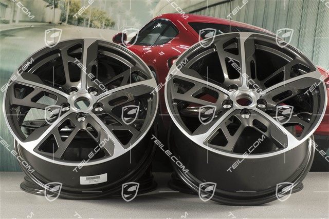 21" Komplet felg Cross Turismo Design, 9,5J x 21 ET60 + 11,5J x 21 ET66, Titanium