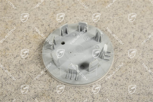 Radzierdeckel, konkav, Wappen schwarz, Aluminium poliiert