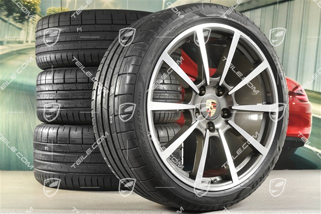 20" koła letnie, komplet Carrera Classic, felgi 8J x 20 ET57 + 9,5J x 20 ET45 + NOWE opony letnie Pirelli PZero 235/35 ZR20 + 265/35ZR20, bez czujników ciśnienia