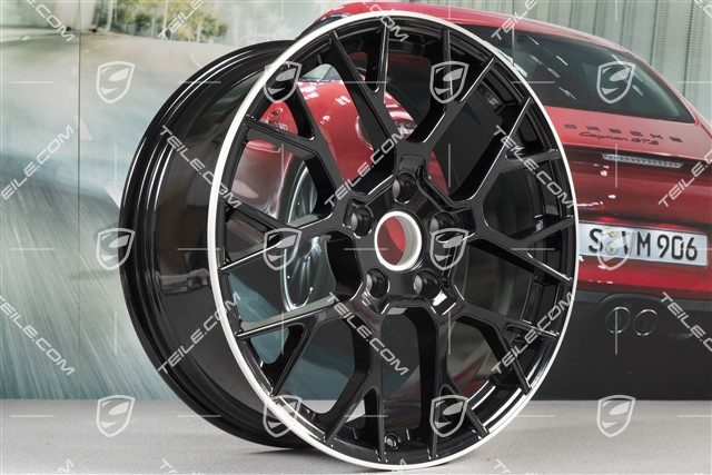 20+21" Felgensatz RS Spyder, Felgen: vorne 8,5J x 20 ET53 + hinten 11,5J x 21 ET67, in Schwarz Hochglanz