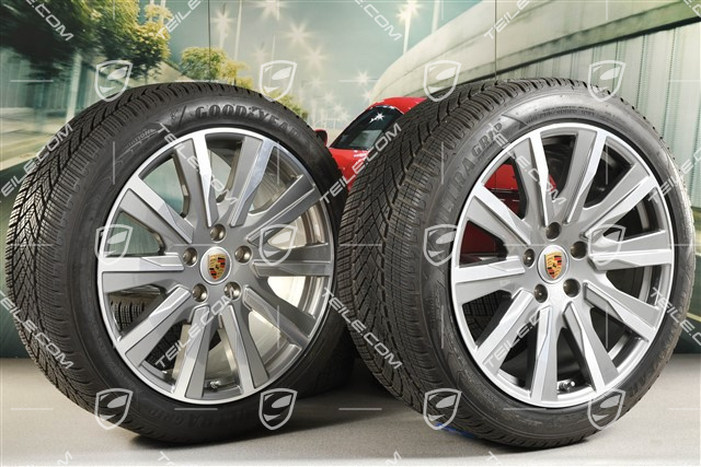 20-inch Taycan Tequipment Design winter wheel set, rims 9J x 20 ET54 + 11J x 20 ET60 + Goodyear winter tyres 245/45 R20 + 285/40 R20