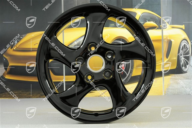18" Felge Turbo Look I, 7,5J x 18 ET50, schwarz hochglanz