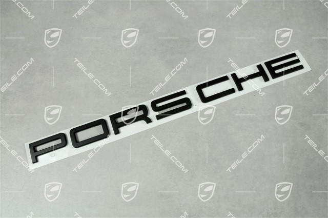 LED Rückleuchten/Heckleuchten, inkl. Leuchtenband, abgedunkelt/schwarz, Satz: links+rechts+mitte, mit „PORSCHE" Schriftzug in Schwarz
