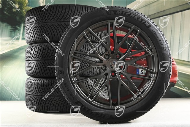 21-inch RS Spyder Design winter wheel set, rims 9,5J x 21 ET46 + 11,0J x 21 ET58 + Michelin winter tyres 285/45 R21 + 305/40 R21, with TPMS, turbonite