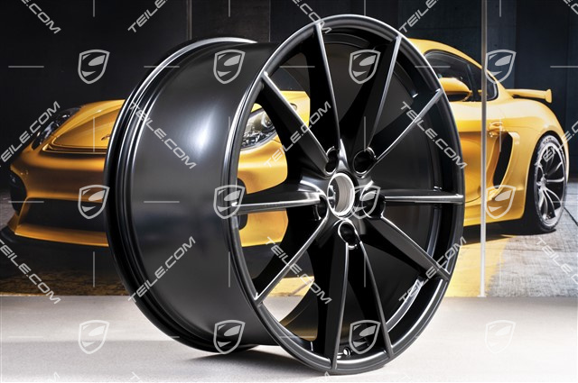 21-inch wheel rim Carrera S, 11J x 21 ET66, black satin-mat