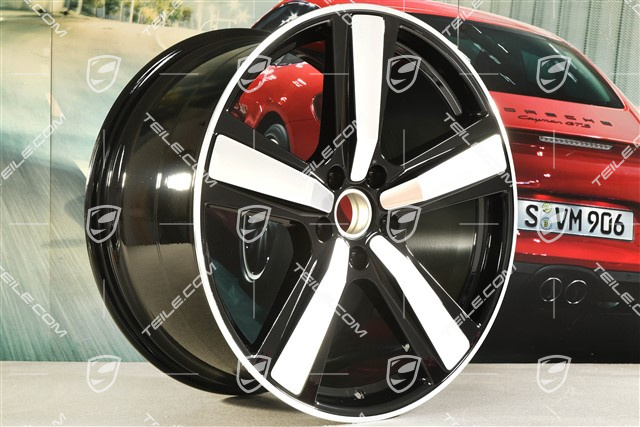 22" Felge Cayenne Exclusive Design Sport, 11,5J x 22 ET61, schwarz hochglanz