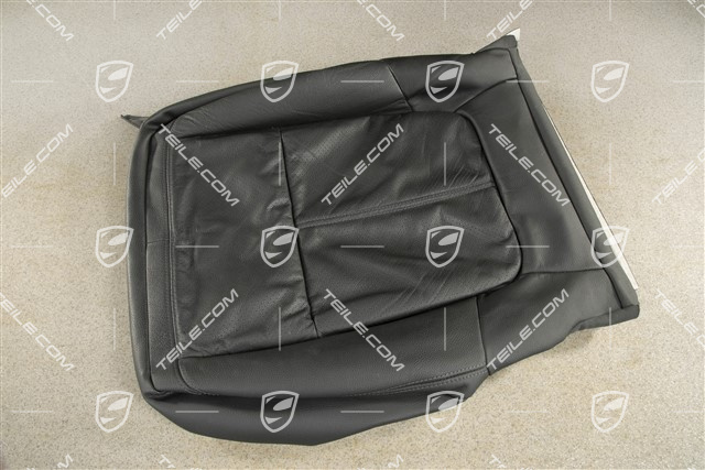 Sitzbezug / Bezug, Sitzkissen, Leder, Schwarz, R