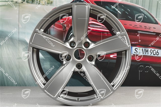 20" Felgensatz Carrera Sport, 8,5J x 20 ET49 + 11,5J x 20 ET56, Platinum Seidenmatt