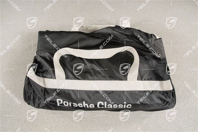 Fahrzeugabdeckung mit Porsche Wappen, schwarz, C2/C4/C4S/Targa, ohne Spoiler
